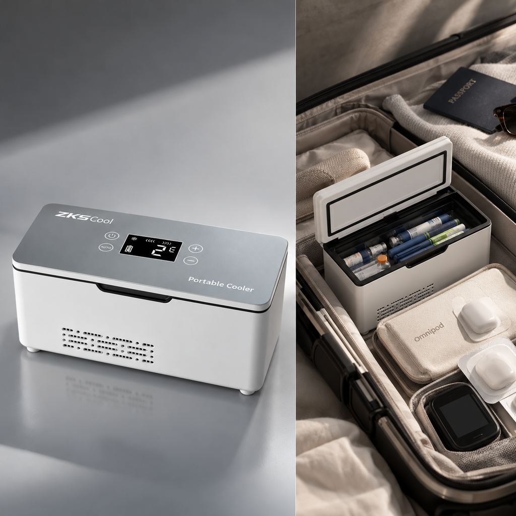 ZKSCool CB03 Compact Medication Cooler — 250 ml, 0–18 °C